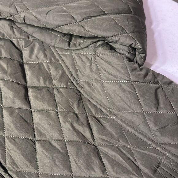 NWOT Green London Fog Quilted Gold Tone Button Jacket - Picture 4 of 9